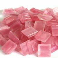 Glass tile, Goldlink 10mm: Mini Shocking Pink