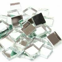 Mirror squares, 10mm, silver