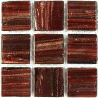 Glass tile, 20mm: Polished Mahogany