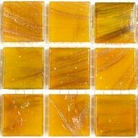 Glass tile, 20mm: Ochre brass