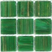 Glass tile, 20mm: Malachite
