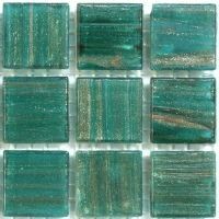 Glass tile, 20mm: Golden Mallard