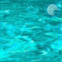 Glass: Spectrum 96 Deep aqua white wispy trans