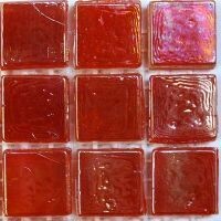 Glass tile, 15mm: Tomato
