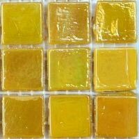Glass tile, 15mm: Turmeric
