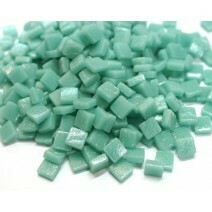 Glass tile, 8mm Standard: Pale Teal