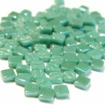 Glass tile, 8mm: Pearlised Mid Teal
