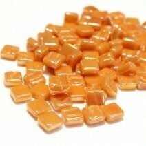 Glass tile, 8mm: Pearlised Toffee
