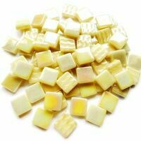Glass tile, 12mm: Cream Iridised