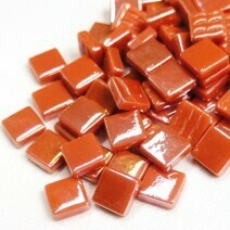 Glass tile, 12mm: Chili Pepper Iridised