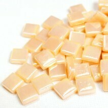 Glass tile, 12mm: Soft Blush Iridised