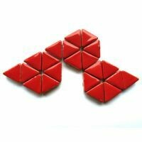 Ceramic triangles: Poppy Red