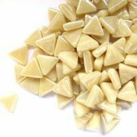 Glass Triangles 10mm: Iridised cream