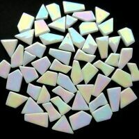Glass Snippets: Iridised Opal White