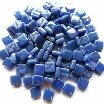 Glass tile, 8mm: Pearlised Warm Blue, 50g
