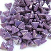 Glass Triangles 10mm: Iridised Magenta 