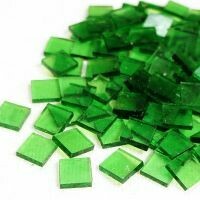 Stained Glass Squares: Clear Acid Green