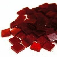 Stained Glass Squares: Clear Scarlet
