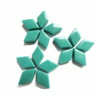 Glass shapes: Mid Teal Diamonds