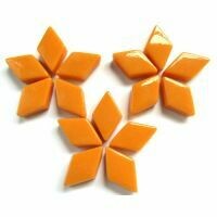 Glass shapes: Orange Opal Diamonds