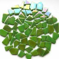 Glass Snippets: Iridised New Green