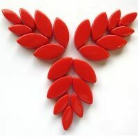 Glass Petals, Bright Red