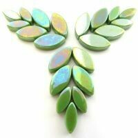 Glass Petals, Iridised New Green