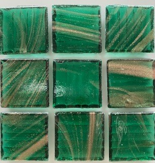 Glass tile, 20mm: Bright Emerald