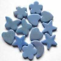Glass Charms - mid blue