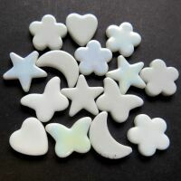 Glass Charms - White