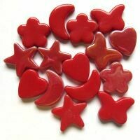 Glass Charms - Deep Red