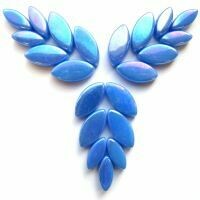 Glass Petals, Iridised True Blue