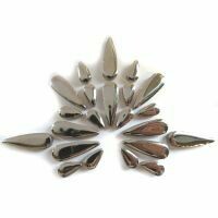 Ceramic Teardrops: Silver