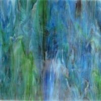 Stained glass sheet: Indigo Green Aqua
