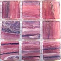 Glass tile, 20mm: Clematis