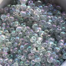 Seed beads, Clear AB