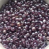 Seed beads, Rosy brown transparent lustered