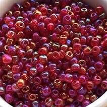 Seed beads, Fuchsia AB