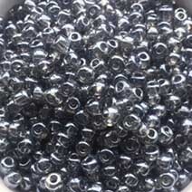 Seed beads, Gray transparent lustered