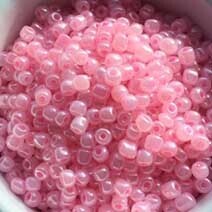 Seed beads, Bright Pastel Pink