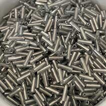 Silver lined bugle bead - Light grey