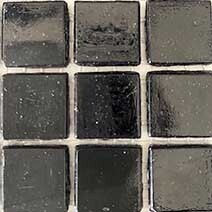 Glass tile, 15mm: Noir