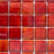 Glass tile, 15mm: Ruby