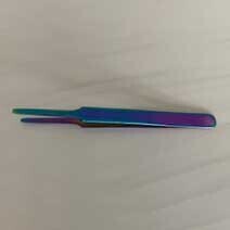 Stainless steel tweezers, flat tip