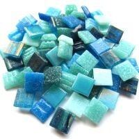 Glass tile mix: 10mm Aqua Vitae