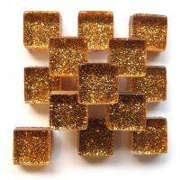 Glitter Glass: 10mm Mini Copper Gold