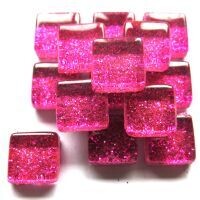Glitter Glass: 10mm Mini Fuchsia Magic