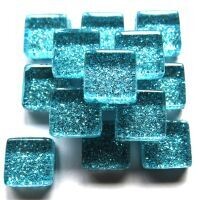 Glitter Glass: 10mm Mini Aztec Turquoise