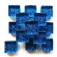 Glitter Glass: 10mm Mini Galaxy Blue