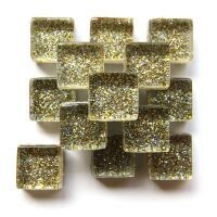 Glitter Glass: 10mm Mini White Gold